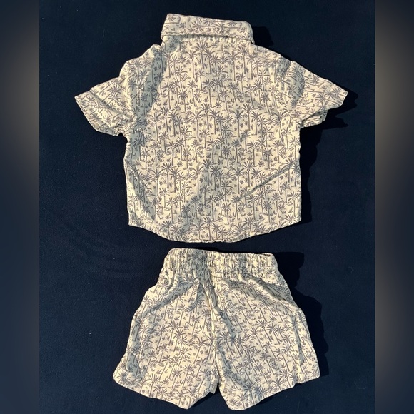 Mebie Baby Palm Tree Linen Cotton Set: 6-12 months - Picture 6 of 9